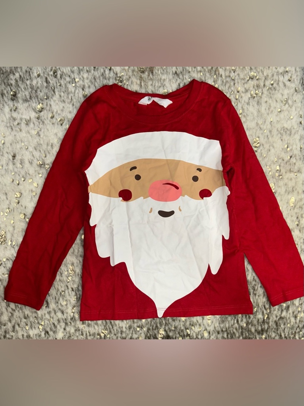 5 for $25🔥H&M Santa Graphic T-Shirt Kids 5T/6T